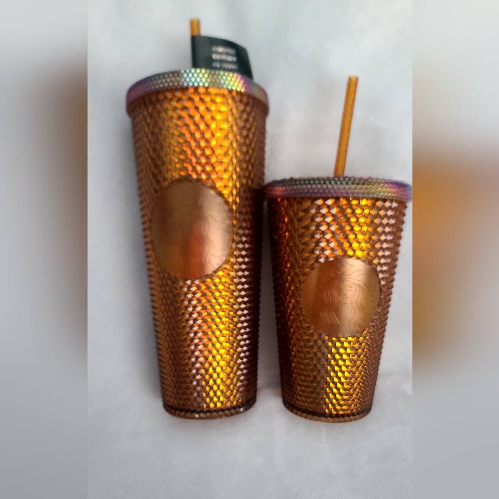 Starbucks Venti 50th Anniversary 50 Years Studded Tumbler Gold Grande Bundle Lot